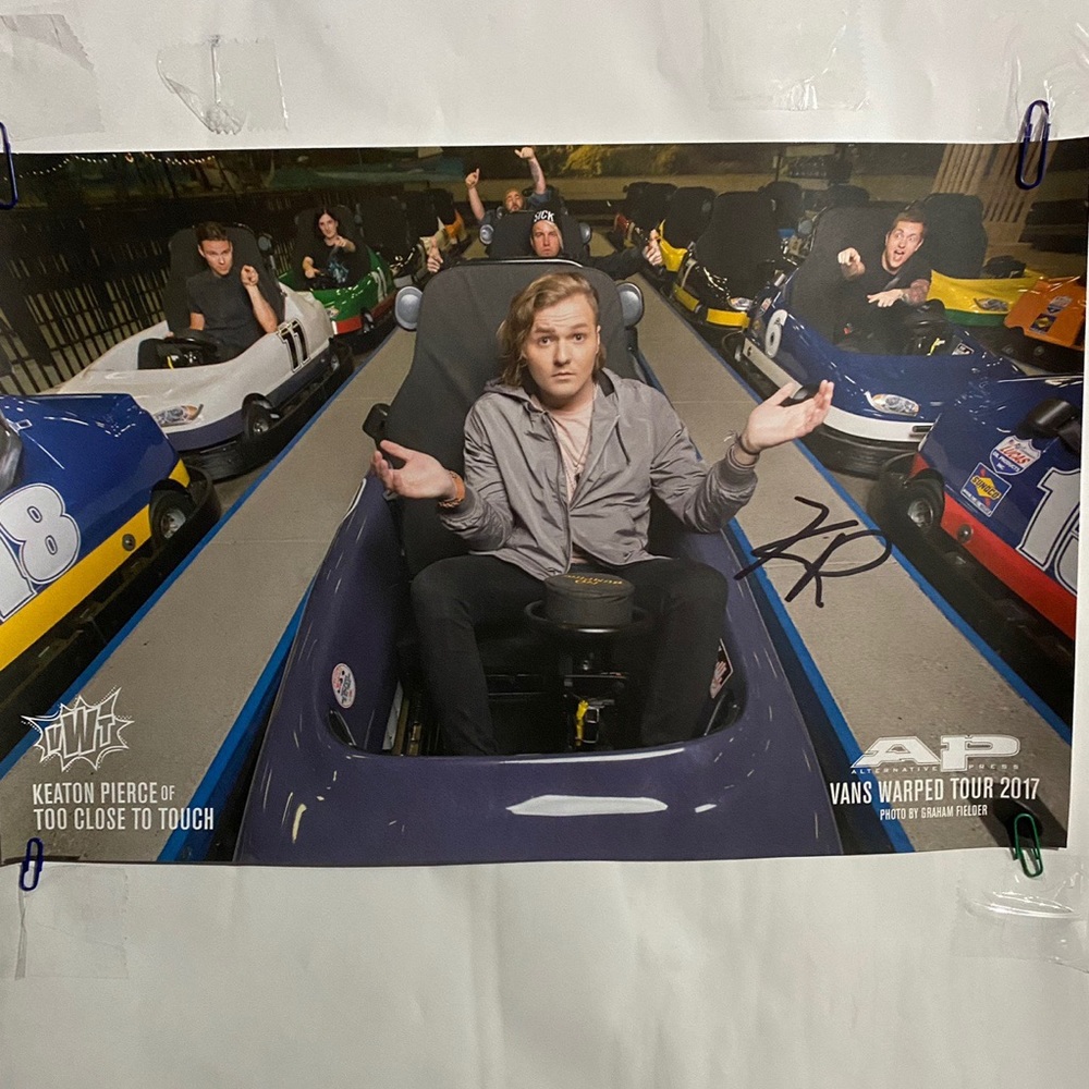 Warped Tour Too Close To Touch signed poster